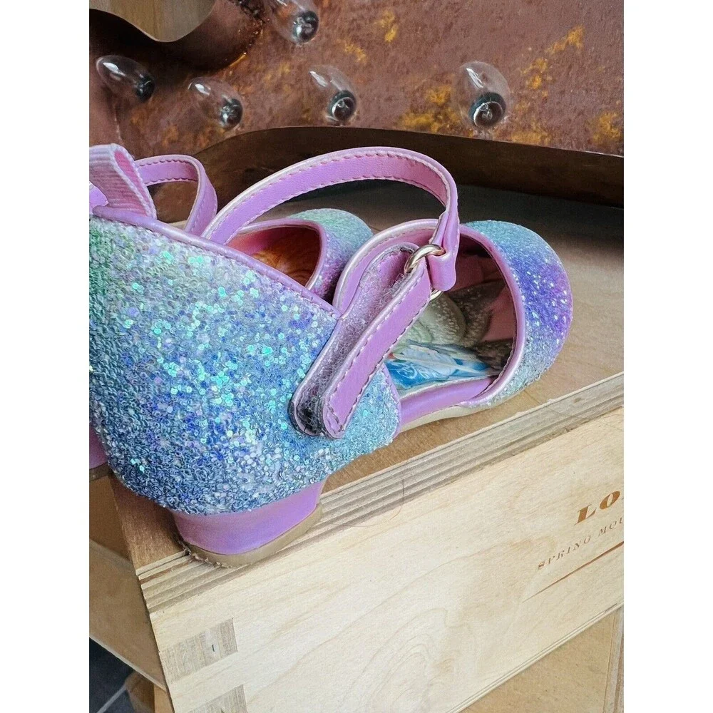 Disney Princess Glitter Ombre Heels Toddler Little Girls Dress Up Shoes 13.5 C
